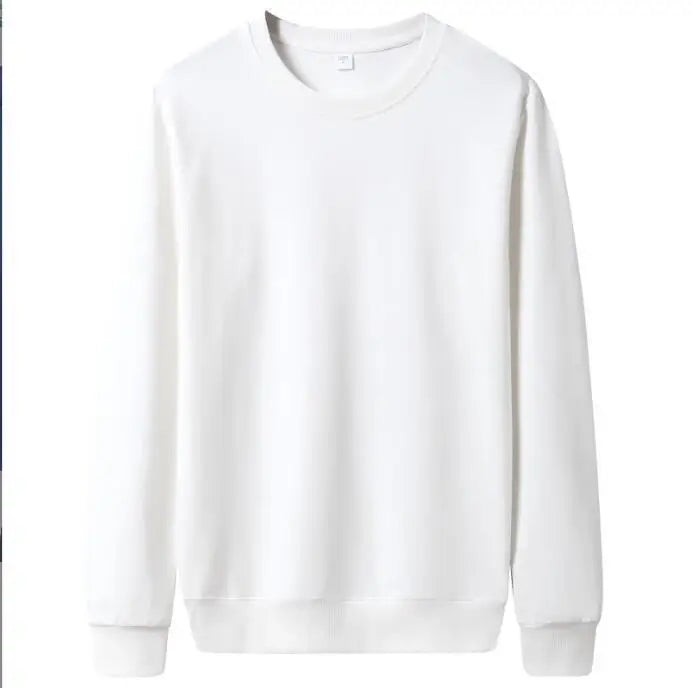 Men's Solid Crew Neck Pullover Sweatshirt