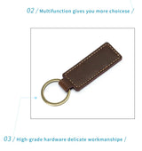 Free Customized Fashion Women Genuine Leather Keychain Vintage Creative Pendant Handmade Small Gift DIY Present Car Key Chain