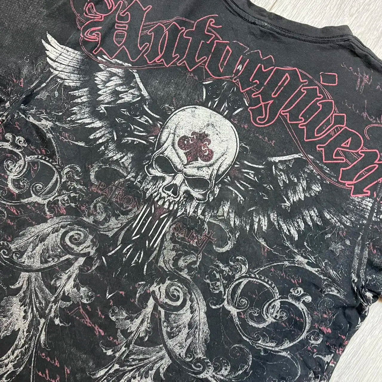 Men's Affliction Style Y2K Graphic Tee – Double-Sided Print