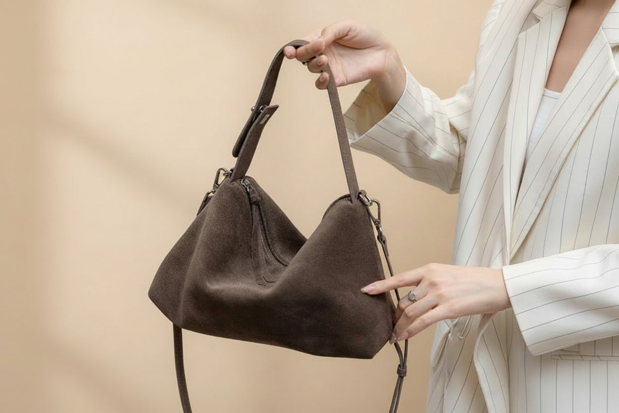 Luxury Suede Boston Tote