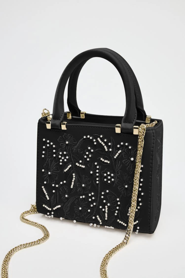 Floral Pearl Mini Duffel Bag