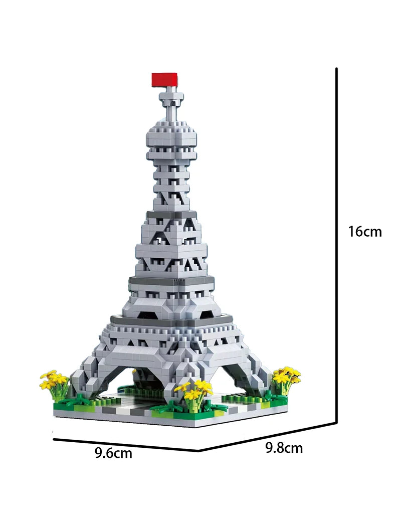 Building Blocks Model City Building Tower DIY Assembly Puzzle Creative Micro Brick Decoration Ornaments Children Toys Adult Gift