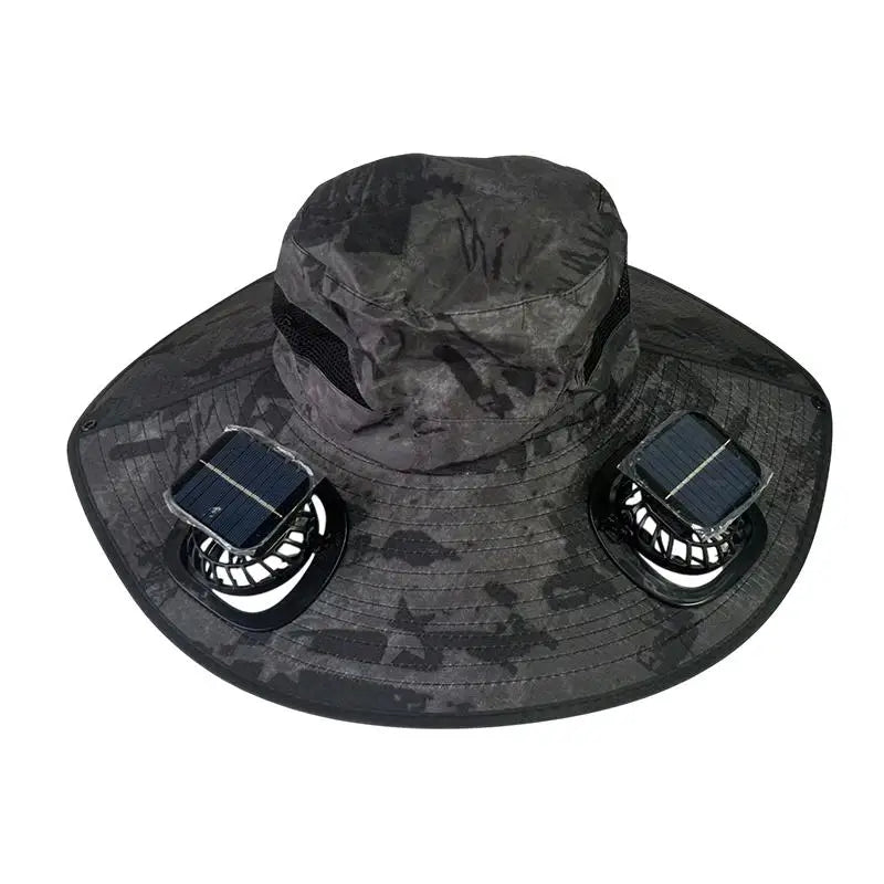 Solar-Powered Cooling Bucket Hat | UPF 50+ Wide Brim
