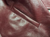 Burgundy Embroidered Streetwear Jacket