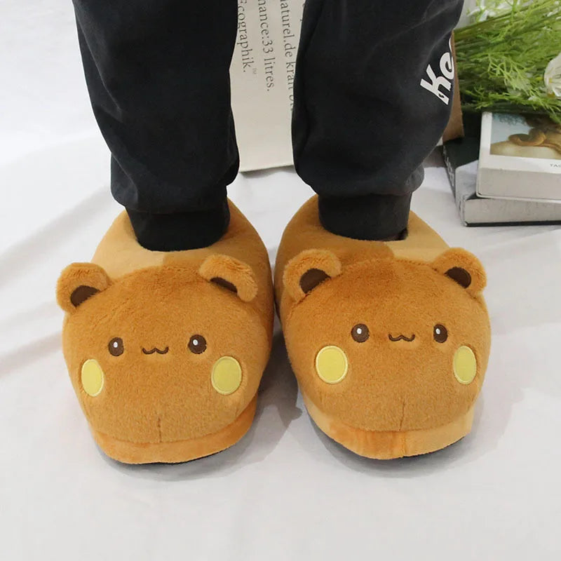 Panda Bubu & Yier Plush Slippers - Unisex Indoor Cotton Shoes