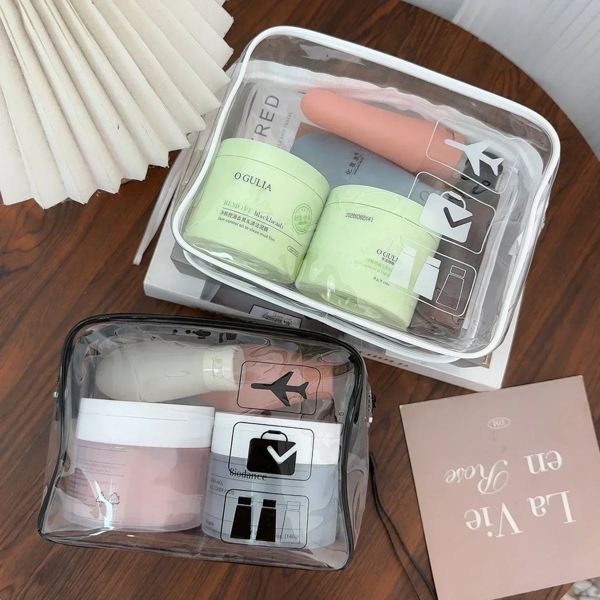 1/3pcs Transparent Zipper Makeup Bag Organizer Box Men Women Travel Clear Cosmetic Bag Waterproof Toiletry Wash Make Up Bags