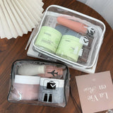 1/3pcs Transparent Zipper Makeup Bag Organizer Box Men Women Travel Clear Cosmetic Bag Waterproof Toiletry Wash Make Up Bags
