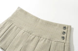 Women's Retro Pleated Mini Skirt