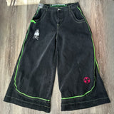 Alien Pattern Wide-Leg Hip-Hop Jeans