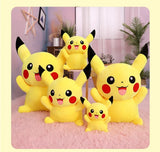 25/45/55/65CM Pokemon Pikachu Plush Doll Japanese Cartoon Animal Stuffed Toy Kawaii Pikachu Ornaments Sofa Cushion Plushies Gift
