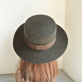 Wool Felt Fedora & Boater Hat – Wide Brim, Unisex