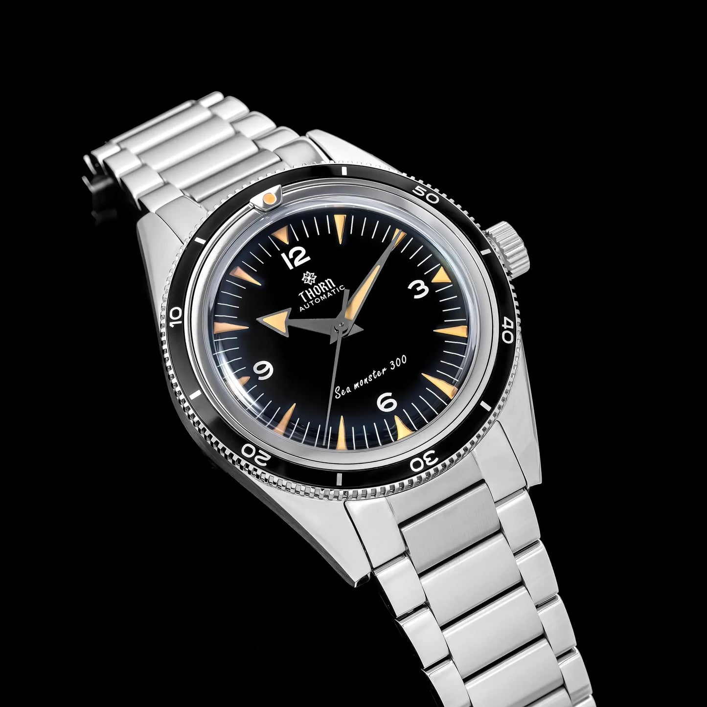 New THORN T026 Automatic Watch 38mm Sapphire 316L Stainless Steel PT5000/Swiss Ronda Movement Vintage Style Luminous Men's Watch