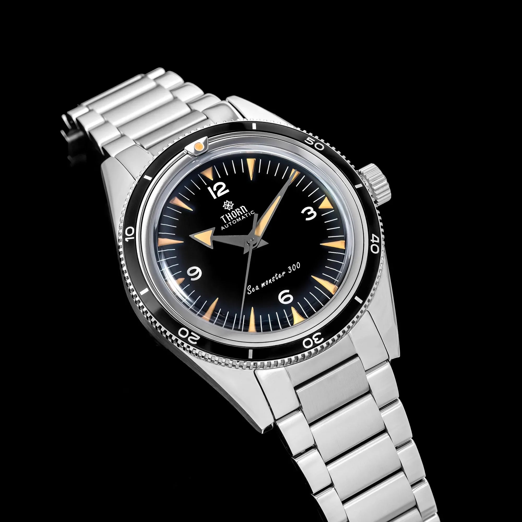 New THORN T026 Automatic Watch 38mm Sapphire 316L Stainless Steel PT5000/Swiss Ronda Movement Vintage Style Luminous Men's Watch