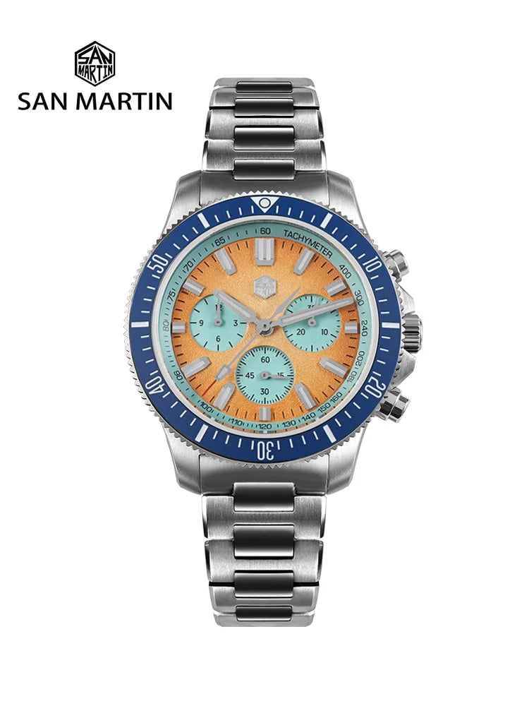 San Martin 40mm Diver Chronograph – Peacock SL-4801