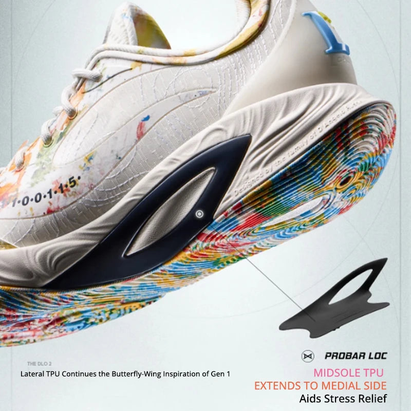 Li-Ning Men's Wade DLO 2 On Court Basketball Shoes BOOM Cushion Stable Support Lightweight LiNing Durable Sports Shoes ABPW013