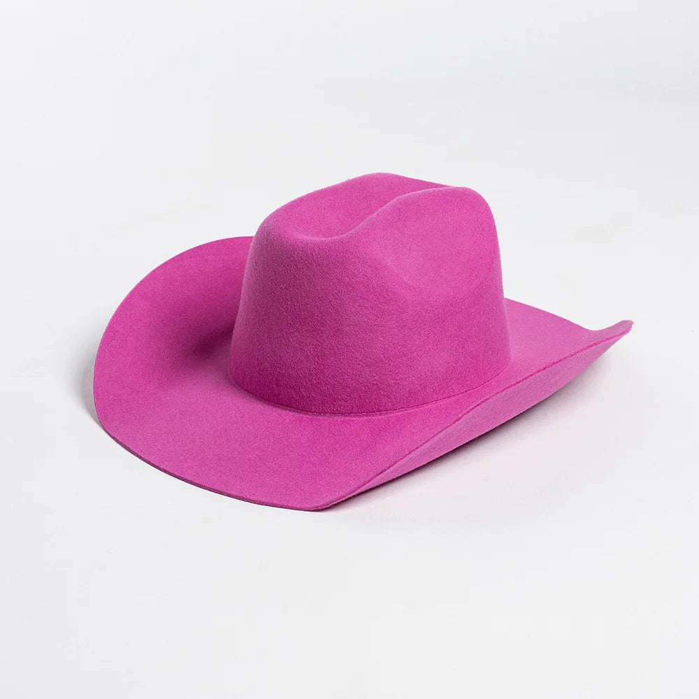 USPOP Wide Brim Wool Cowboy Hat – Unisex Felt Fedora