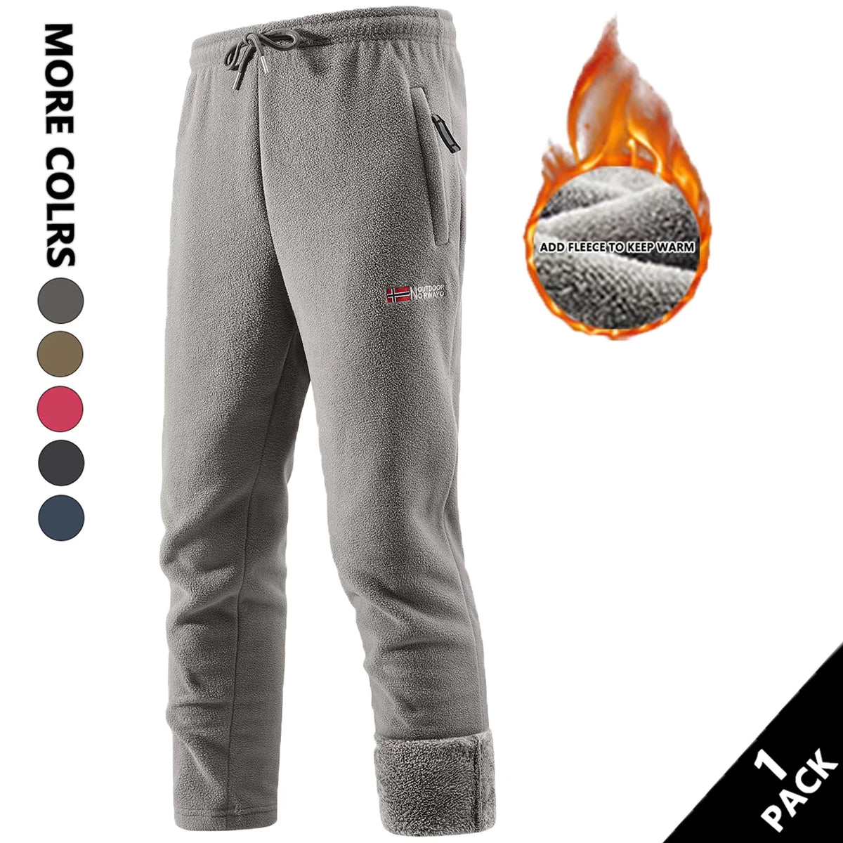 Polar Fleece Drawstring Winter Sweatpants