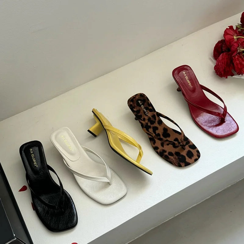 Bailamos 2025 Brand Women Slippers High Heels Sandals Sexy Open Toe Party Wedding Summer Shoes Woman Soft Outdoor Slides Beach F