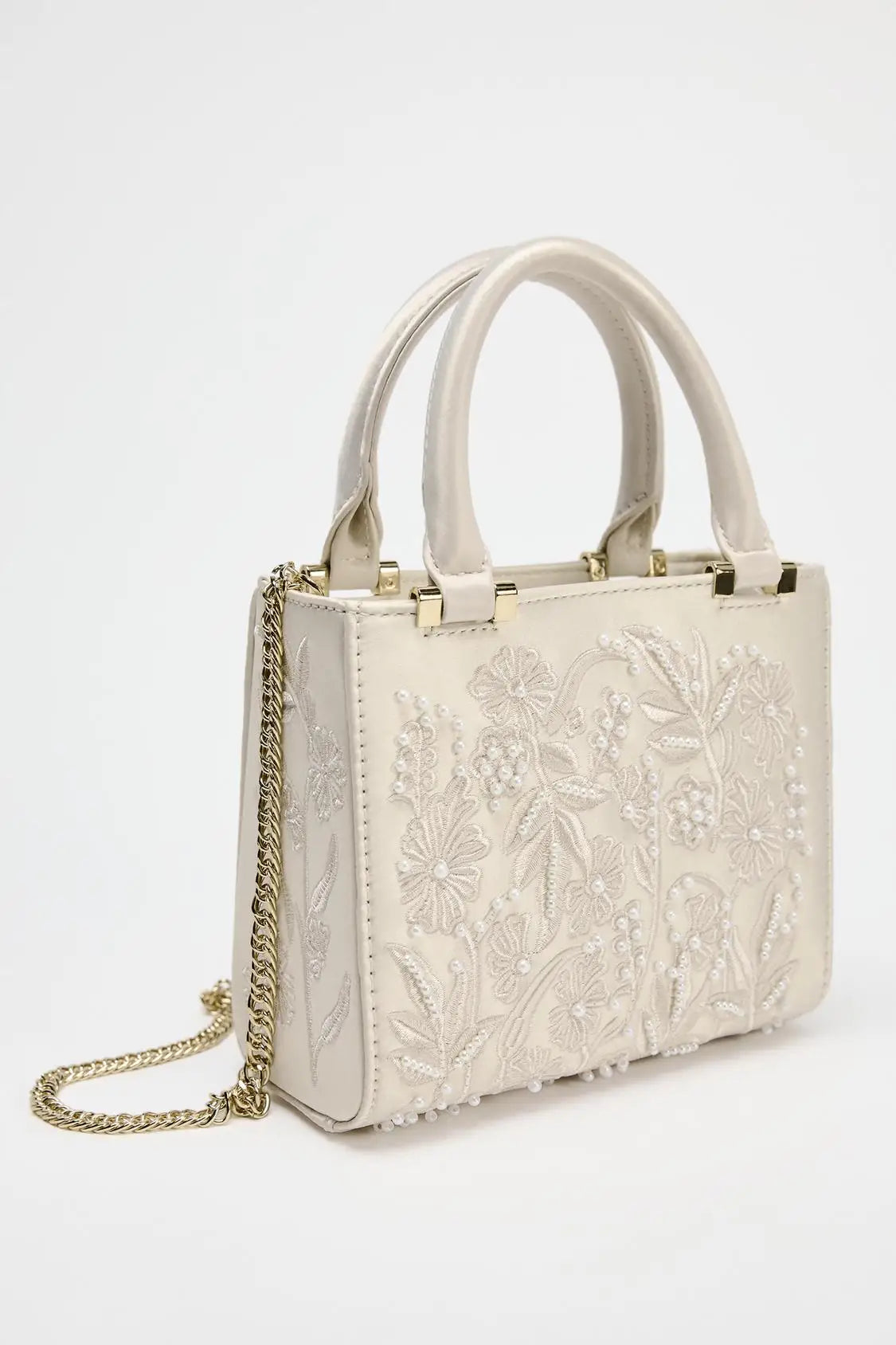 Floral Pearl Mini Duffel Bag