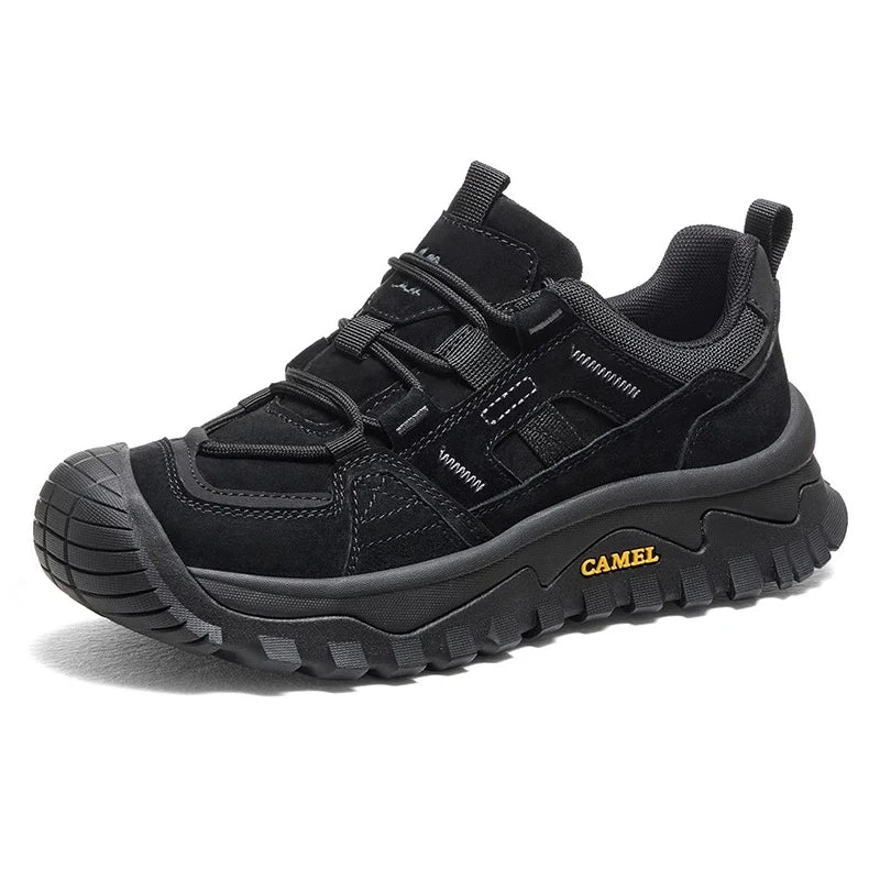 GOLDEN CAMEL Outdoor Hiking Shoes Men and Women Non-slip Breathable Sneakers Thick-soled Climbing Shoes for Men Shock Absorption