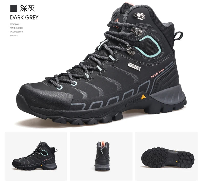 HUMTTO Hiking Shoes Men's Winter Outdoor Sports Climbing Shoes hunting Tactical boots Warm women Trekking Sneakers ankle shoes