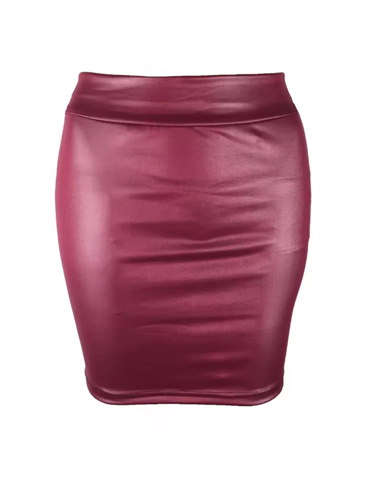Chic Matte Leather High-Waist Mini Skirt | Slim Fit Nightclub & Streetwear