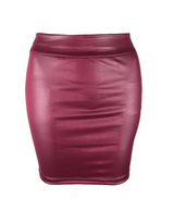 Chic Matte Leather High-Waist Mini Skirt | Slim Fit Nightclub & Streetwear