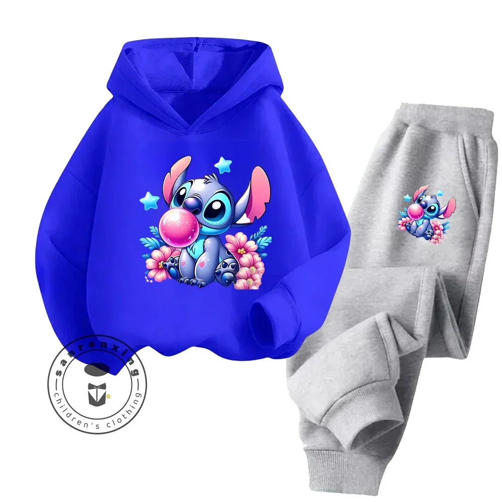 Disney Stitch Long Sleeve Hoodie & Pants Set