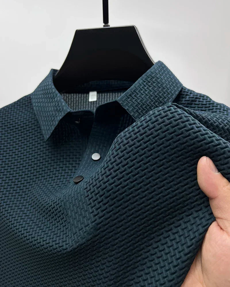 Men's Ice Silk Polo Shirt – Breathable Smart Casual Tee