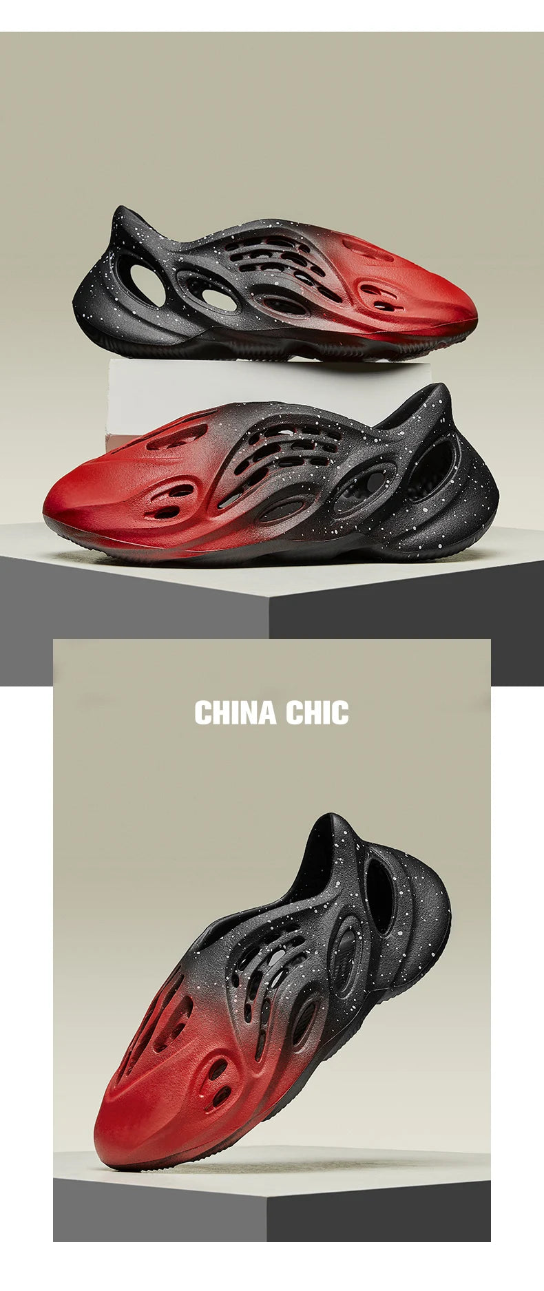 Men's Wide-Fit Beach Sandals — Buckle Strap Platform Slides