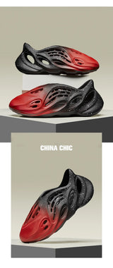 Men's Wide-Fit Beach Sandals — Buckle Strap Platform Slides