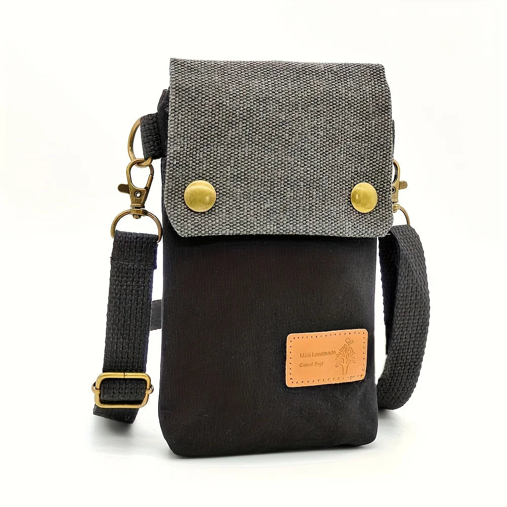 Mini Canvas Crossbody Phone Bag