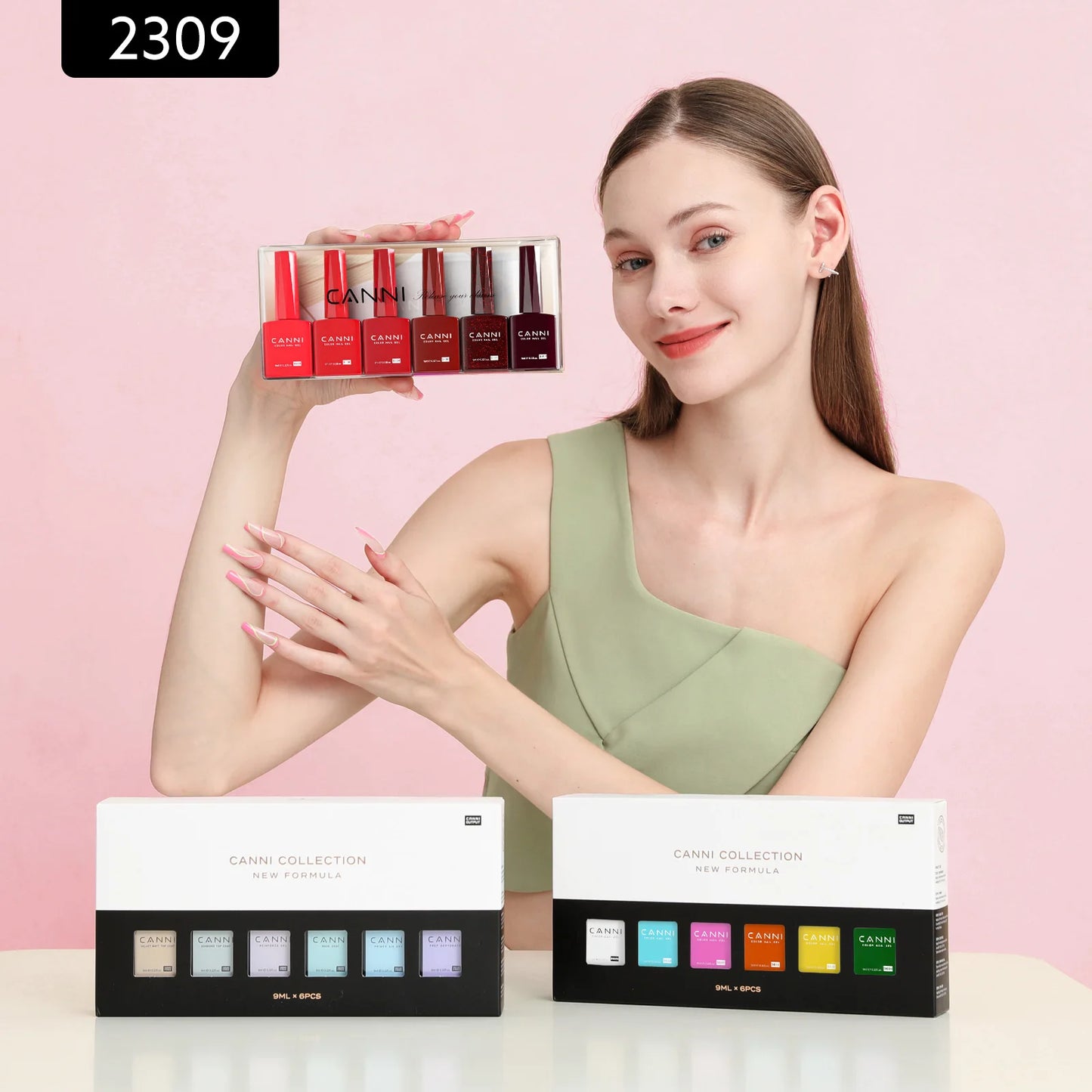 CANNI HEMA-Free Gel Polish Kit | Jelly, Nude & Rubber Base