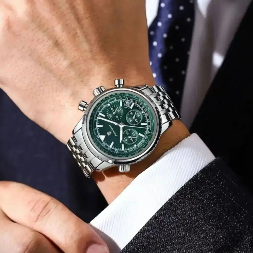 POEDAGAR Men's Luxury Chronograph Wristwatch