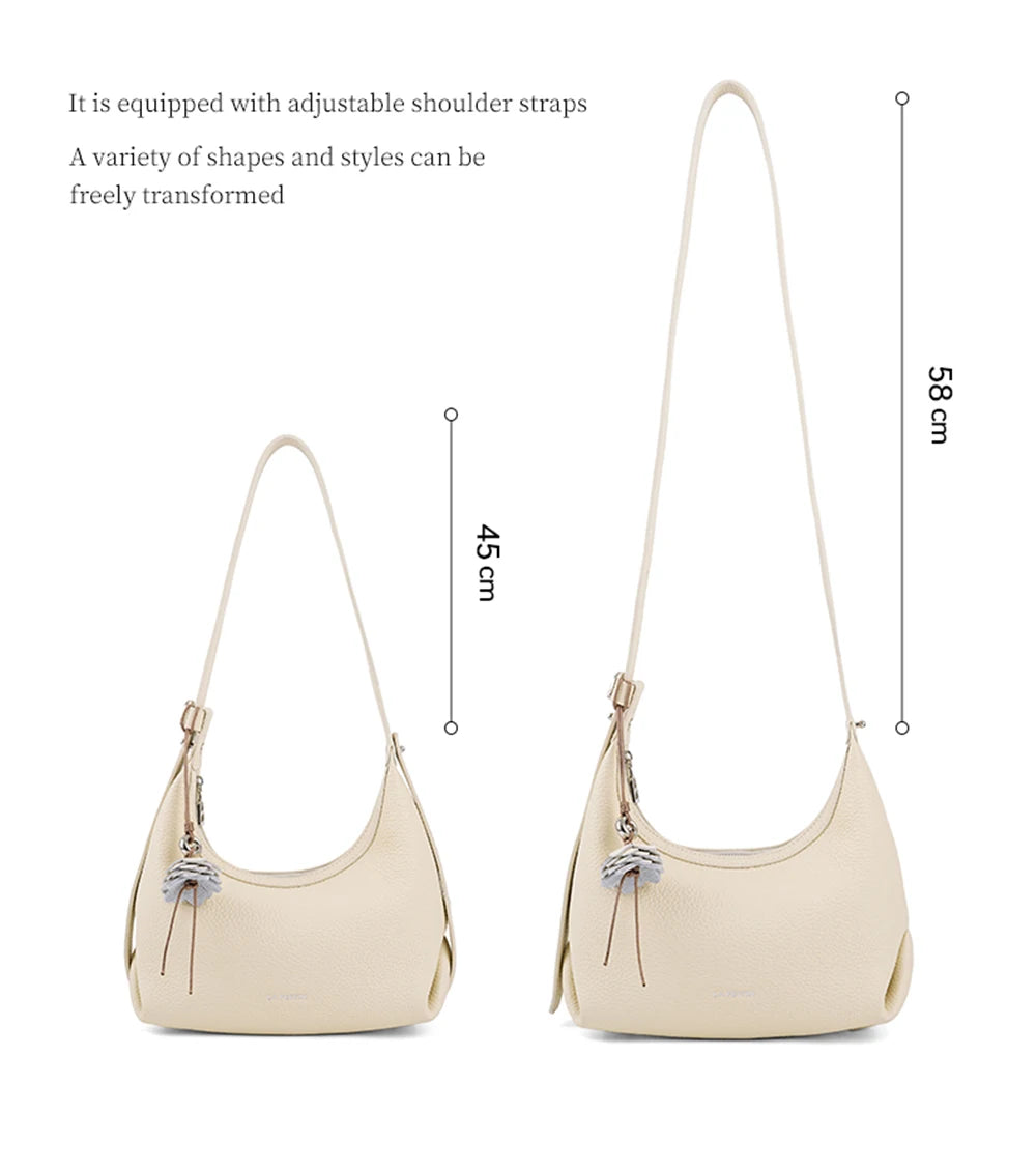 LA FESTIN Original Handbag Women New Shoulder Bags Fashion Half Moon Bag Crossbody Bag Luxury Brand Bags Ladies Leather Bag
