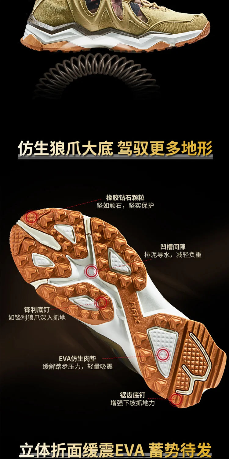 RAX Waterproof Hiking Shoes Men Winter Outdoor Sneakers for Men Snow Boots Plush Mountain Snowboots Outdoor Tourism Jogging Shoe