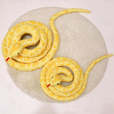Giant Python-Print Plush Snake Pillow & Home Décor