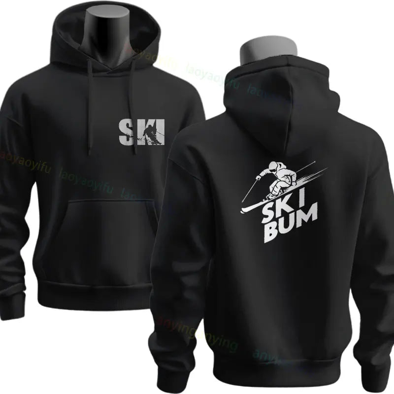 Men's Ski & Snowboard Graphic Hoodie for Fall and Winter