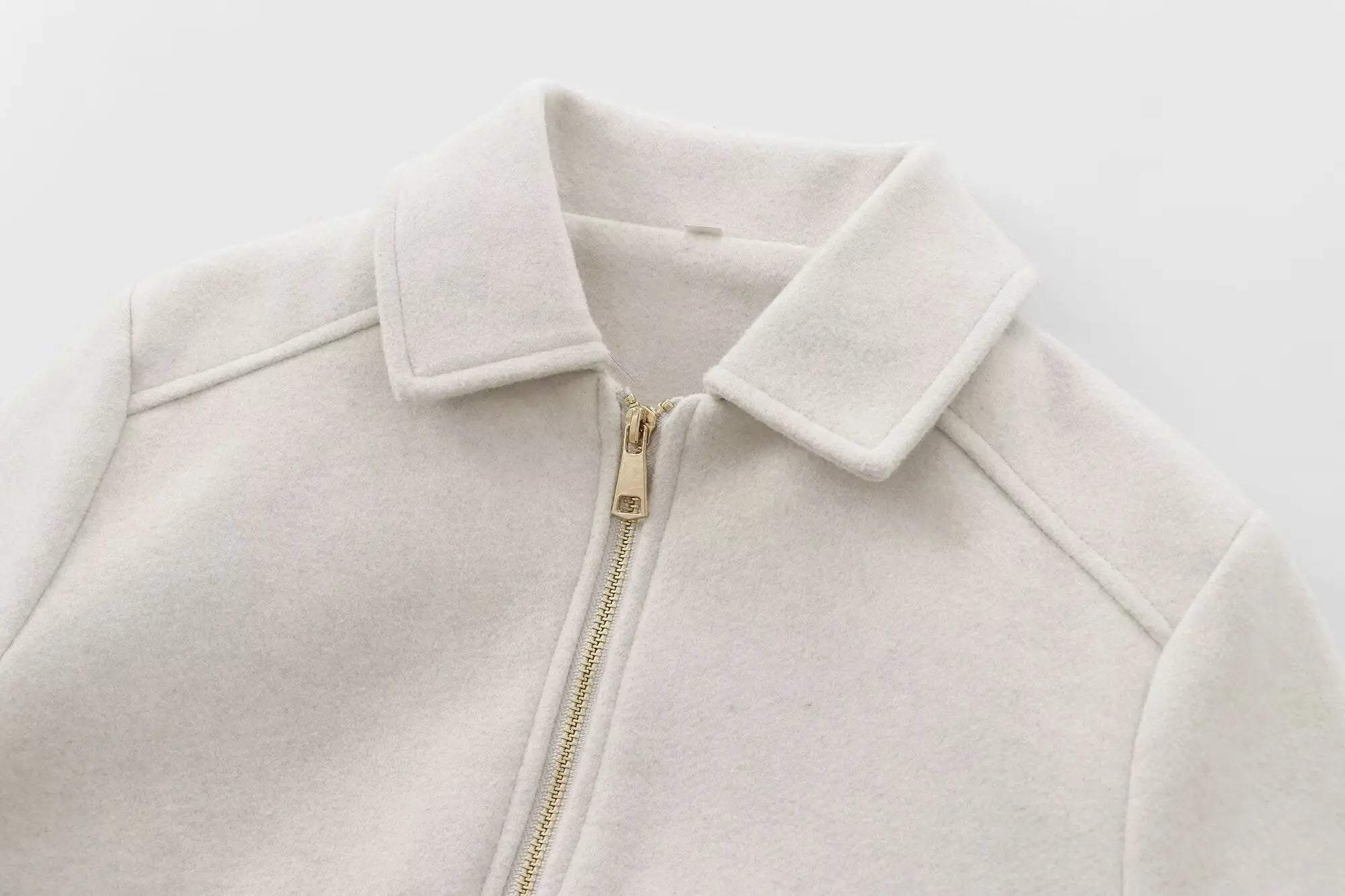 Women's Zipper Jacket Coat New Winter Long Sleeve Pocket Outerwear Coat Short Street Elegant Women's Jacket
