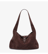 New Winter Women's Natural Suede Leather Bags Female Soft Cowhide Durable Crossbody Shoulder Bag Ladies Fashion Commute Handbags