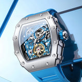 Fashion Luxury Men's Watch ONOLA Hollow Out Rudder Flywheel Fully Automatic Mechanical Waterproof Silicone Watches Clock