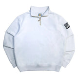 Y2K Navy Blue Quarter Zip Sweatshirt USA Embroidered American Flag Patch Jacket Men Women Vintage Streetwear Fashion Trend Top