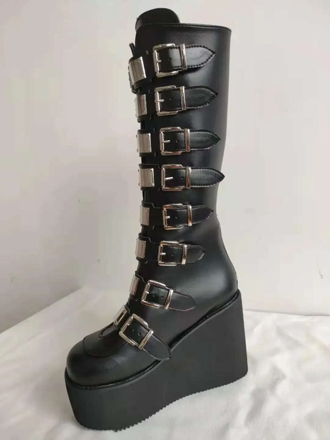 Gothic Platform Buckle Boots