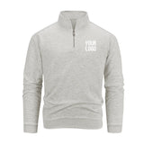 2026 Autumn and Winter Men's Casual Stand Collar Metal Half-Zip Sweater, Supporting Custom Logo