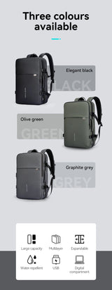 MARK RYDEN Large Travel Backpack Men Multi-functional 39L Expandable Airline Approved 17.3inch Laptop Backpack Ykk Zipper