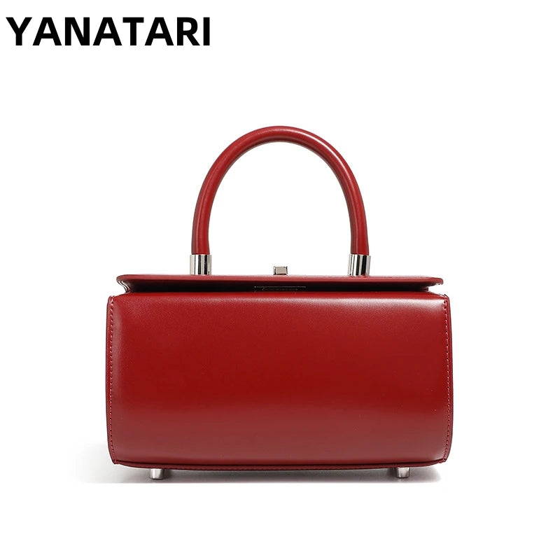 YANATARI Genuine Leather Woman Bag Shoulder Bag Handbags Ladies Crossbody Bags Luxury Designer Minimalism Bag Mini Bag White