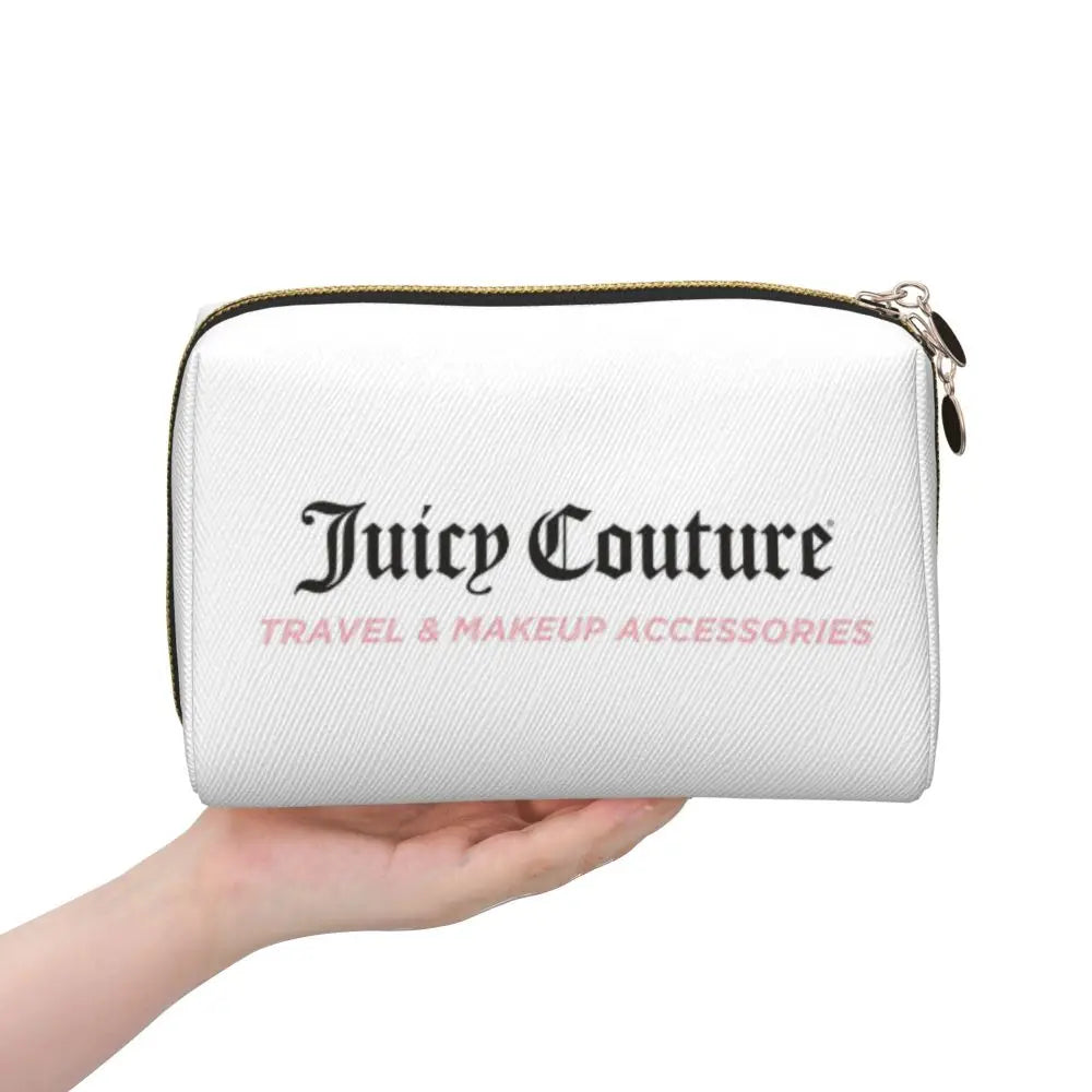 J-Juicy-C-Couture Makeup Bag Zipper Pouch Travel Cosmetic Bags Large Leather Portable Cosmetic Bag for Women