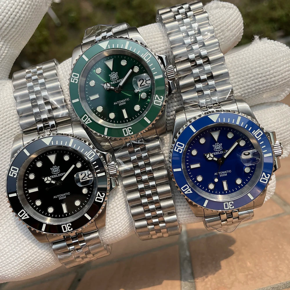 SD1953 New Bracelet With Milled Clasp 41MM NH35 Movement 300M Waterproof Mens Automatic Dive Watches  Ceramic Bezel