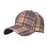 Unisex Checkered Baseball Cap with Adjustable Strap