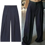 Women’s High-Waist Striped Wide-Leg Pants